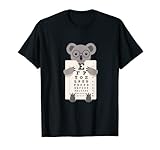 Sehtesttafel Optiker Motiv Zahlen Kinder Brille Koala Bär T-S