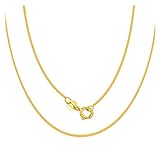 YZQ Verzierung 18K echte goldgliedkette Halskette für Frauen,weizenkette/Seil Kette/Box Kette Choker feine schmucksgeschenk Party (Gem Color : 0.7g 50cm, Metal Color : Rose Gold)