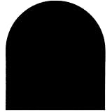 Glasplatte für Kaminofen 100 x 80 cm - Glasscheibe mit 6mm ESG Sicherheitsglas - perfekt geeignet als Funkenschutzplatte - Rundbogen, Schw