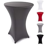 Blumtal Stretchbezug Stehtisch Hussen - Elegante Stehtischhusse für Bistrotisch Ø 80-85cm,