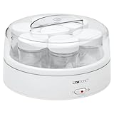 Clatronic JM 3344 Joghurt Maker, Joghurt selber machen inkl. 7 praktische Portionsgläser mit Schraubdeckel (Inhalt: 160 ml),Einfache Zubereitung von bis zu 1,1 L Joghurt für gesunde Ernährung, F