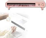 Tiyabdl Multifunktions-Desktop-Heizung,Computermonitorständer Mit Heizlüftern,PTC Heiztechnik,Improve Sitzhaltung Und Entlasten Hals Druck Für Büro-Studien (Color : Pink)