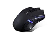 Gaming Maus 2,4 GHz Wireless Optical Mouse LED für Pro Gamer Win 7 / XP / MAX Red Black