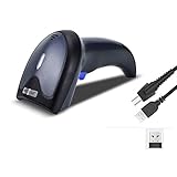 NETUM Bluetooth 2D Barcode-Scanner 3-in-1 (2,4G Wireless & Bluetooth & USB verkabelt) Barcodeleser Scan QR PDF417 DataMatrix Maxicode für Handy Android iOS PC Computer W8-X