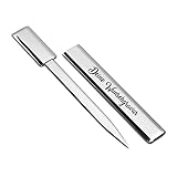 Schmalz Formschöner Brieföffner ERME mit Gravur aus Metall, inkl. Gravur rechteckig Silber glänzend neu (mit Gravur)