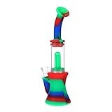 VOSAREA Mini Shisha Silikon Wasserpfeife Regenbogen Wasser Rauch Rohr Tabak Rohr Multi Rohr Vase Blumenvase Tischvase Blumentopf für Outdoor Rauchen Werkzeug Zuhause Tischdek