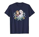 Disney Frozen Anna & Elsa Sisters Floral Portrait T-S