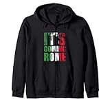 Italien Fahne-Flagge Geschenk Fußball-Fan It's Coming Rome Kapuzenjack