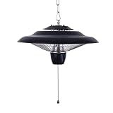 Deckenheizstrahler, elektrischer Heizstrahler, Infrarot Halogen- Heizröhre für Terrasse, G