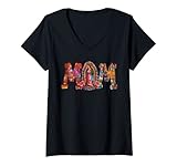 Damen Unsere Liebe Frau von Guadalupe katholische Jungfrau Maria mexikanische Mutter T-Shirt mit V