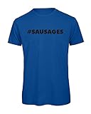 Street Decals Lustiges T-Shirt mit Hashtag (#Würstages) mit Aufdruck 100 % Bio, in Geschenkbox, königsblau, XXL