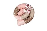 ULLENBOOM ® Baby Bettschlange 200x13 cm Sand Eichhörnchen (Made in EU) - Nestchenschlange für das Babybett, Bezug: 100% ÖkoTex Baumwolle, Bettrolle zur Bettumrandung im Kinderbett, Motiv: S