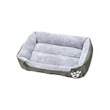 HHXX Orthopädisches Hundebett, Weich Flauschig Atmungsaktiv Haustier-Sofa, rutschfest Katzenbett,C3-95 * 75 * 18 (cm)