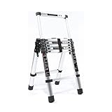 LYLFF Teleskopleiter - Doppelseitige Leiter-Falten-Faltenbeinleiter Verdickte Aluminiumlegierung Teleskop-Faltleiter (Size : 17/20CM)