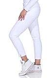 Buena Vista Jeans Damen - Tummyless 7/8 Stretch Twill - White - weiß (M)