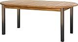 Florida Gartentisch, 160(220) x90/75 cm, oval, ausziehbar, Teak/E