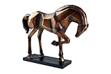 Hansmeier® Deko Statue Pferd - edle Wohnungs-Deko - 47 x 35 x 13 cm - Design-Dek