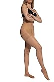 Ulla Popken Damen Glanz Fein Strumpfhose Strumpfhose, Xceptionelle, Beige (Natur 22), 48/50 (Herstellergröße: 48/50)