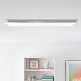 Lightbox energiesparendes Deckenpanel mit moderner LED-Technik - 119,5x29,5cm - Lichtpanel mit warmweißem flächigem Licht - 40 Watt - 3600 Lumen - 2700 Kelvin - Metall/Kunststoff - Weiß