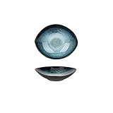 Fengshop Suppenschalen Blue Eye Eye Ofen Glasur Keramik Geschirr Teller Platte EIS Crack Porzellan Geschirr Set S