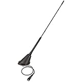 tomzz Audio 1000-004 KFZ Antenne Dachantenne 16V, Verstärker, Raku 2 II, kompatibel mit Audi, Opel, Seat, Skoda, VW, Anti Noise Stab 40cm, 60 G