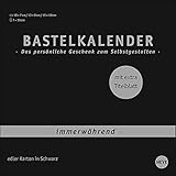 Bastelkalender Premium immerwährend schwarz klein - edler Karton in Schwarz - mit extra Titelblatt und jahresunabhängigem Monatskalendarium - Format 17,5 x 17,5