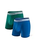 Separatec Herren Unterwäsche 2er Pack High Tech einseitig Feuchtigkeitstransport schnell trocknend Boxer Briefs - - M