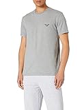 Emporio Armani Underwear Mens All Over Logo Terry T-Shirt, Melange Grey, L