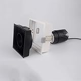 LED Einbaustrahler 12W Embedded Anti-Glare-Runde Scheinwerfer-Lampe um 360°drehbar LED Deckenverkleidung Light Commercial Dekoration Beleuchtung Spot-Lampe Einbau Winkel einstellbar Einb