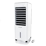 Brandson - mobiler Luftkühler 50 W mit 5L Wassertank – Klimagerät Befeuchter Ventilator Standventilator - leise - 3 Geschwindigkeiten - Timerfunktion 1-7 Stunden - mit Wasserkühlung - weiß