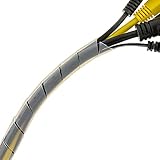 SeKi Spiralband 15-100mm 10 Meter Transparent, Flexibler Kabelschlauch Spiralschlauch Kabel-Schutz; Zum Bündeln von Kab