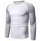 XWLY Sportshirt Herren Herbst Winter Rundhals Slim Fit Modern Herren Kompressionsshirt Urban Basic Stretch Herren Laufshirt Täglich Casual Base All-Match Herren Lang