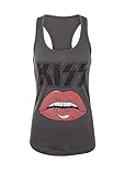 Graues KISS Band T-Shirt Damen Top – Gr. XL