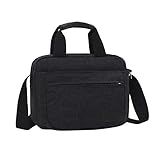 Trend Mode Herren Canvas Volltonfarbe Totes Business Umhänge Tasche Messenger Bag Einfarbige Horizontale Ausgabe Freizeit Handtasche Einfach Arbeitspaket Computertasche Ak