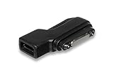 vhbw Adapter kompatibel mit Sony Xperia Z3 Tablet Compact Handy, Smartphone - Kabeladapter von Micro-USB auf Magnet-Stecker, Schw