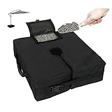 DFEO Patio Beach Regenschirm Base Weight Bag, Schirmständer Sonnenschirm Regenschirm Basis Sandsack Zeltbodengewicht Tasche, Große Öffnung, 2 Griff, für Außenbereich, 46CM