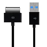 kwmobile Daten- / Ladekabel USB 2.0 kompatibel mit Asus EEE Pad Transformer TF101 / TF300 / TF201 / TF700 in Schw