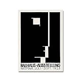 Retro Poster und Drucke Bauhaus 1923 Weimer Ausstellungsplakat Wandkunst Bild Malerei Zuhause Rahmenlose Leinwand Malerei A1 70x100