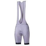 CHRISSON Essential Whiteline L Weiß-Grau Fahrrad Trägerhose Kurz für Herren, Radhose mit Gel Sitzpolster, Atmungsaktive Fahrradbekleidung, Fahrrad-Strumpfhose mit Trägern für M