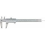Helios Preisser Messschieber mit Feststellschraube DIN862 Tiefenmit rund 0-150 mm, 0195501