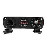 Autoladegerät Steckdosenadapter Dual USB 3.1A Schnellladetechnologie Digitales Voltmeter für LKW RV Motorrad Auto 12V-24V Autoladegerät USB-Schnellladeadapter Multiport Wireless Mount Zig