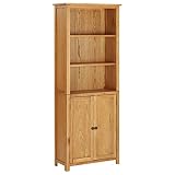 Bücherregal, Regal Bücherregal Display Bücherregal Bücherregal Lagerregal Bücherregal mit 2 Türen 70x30x180cm Massivholz E
