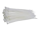 1000 Stück Profi Kabelbinder weiss Industriequalität 100 mm x 2,5 mm 8,1 kg Zugkraft Nylon cable ties weiß für Industrie PC Fahrrad von D