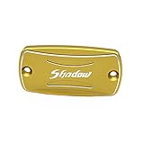 Heißeste Dekorative Tankdeckel Aus Legierung Für Honda VT Serie Universal CNC Aluminium Motorrad Hintere Kupplung Bremsbehälter Flüssigkeitsbehälter Kappe Mit Logo 2021 (Farbe : Gold)