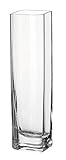 Leonardo Kasten-Vase Lucca, moderne Blumenvase, handgefertigtes Unikat in rechteckiger Form aus Glas, H 30 x B 8-cm, 014382