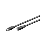 goobay 71401 DC Verlängerungskabel mit Hohlstecker 5,5 mm x 2,5 mm für Kabelverlängerungenen/Gleichstromkabel als Netzkabel Verlängerung passend für WLAN Repeater, Router, Überwachungskameras; 3