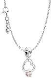 Pandora Halskette mit Charm Herzen Highlights 925 Silber eleganter Halsschmuck, wunderschönes Geschenk-Set für modische Frauen, 75252