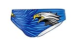 Turbo Slip Swimsuit Waterpolo Eagle University Waterpolo-Schwimmen und Triathlon-Muster mit bequemer Passform, Royal, S