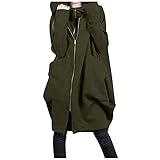 RMBLYfeiye Hoodie Damen Lange Kapuzenpullover Reißverschluss Sweatjacke Langarm Casual Pullover Lässig Mantel Falsch Zwei Jacke Sweatshirt Oversize Coat Herbst Winter Outwear Kapuzenjacke mit T