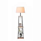 bjyx stehlampe Mit Regal Super Bright Stehleuchte - Zeitgenössisch, High Lumen Licht for Wohnzimmer und Büros - Dimmbare for Schlafzimmerlese Wohnzimmer (Color : White)